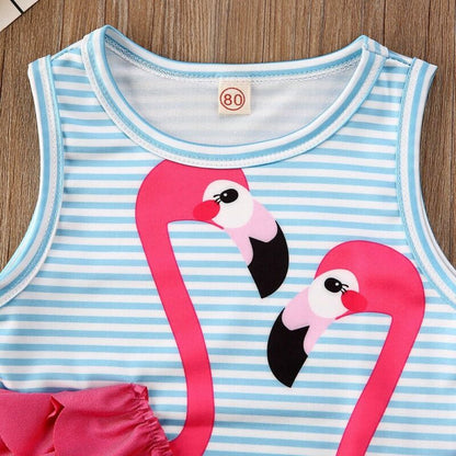 Flamingo Print Swimsuit