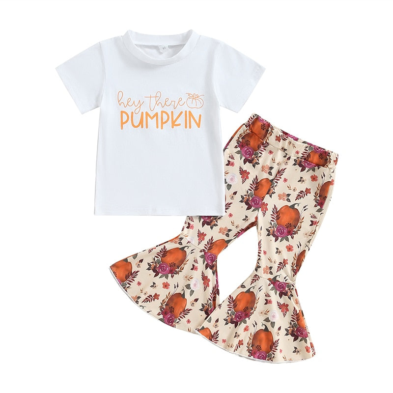 Pumpkin Spice T-Shirt + Flare Pants
