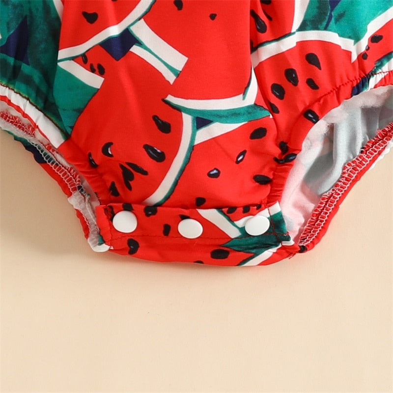 Ruffled Watermelon Swimsuits