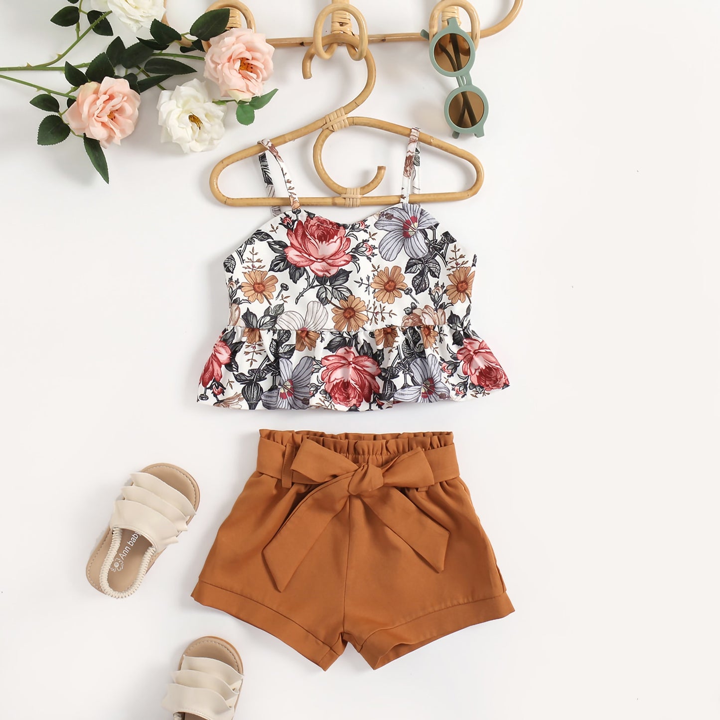 Floral Sleeveless Top + Shorts