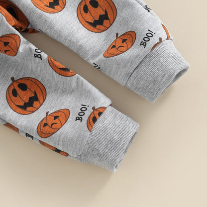 Halloween Print Sweatshirt + Joggers