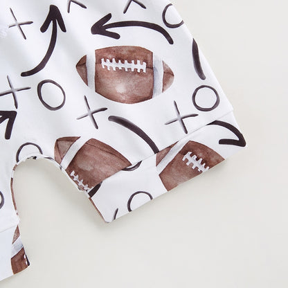 Football Print Shirt + Shorts