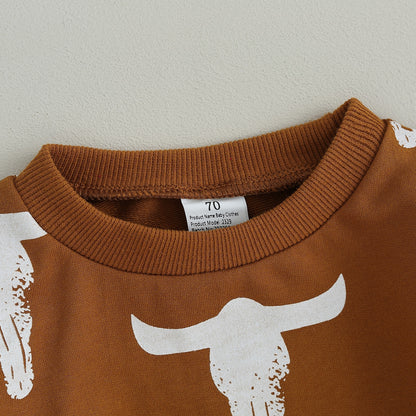 Western Print Sweatshirt + Joggers