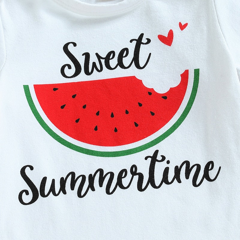Watermelon Print Bodysuit + Shorts