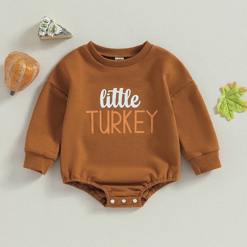 Little Turkey Print Bodysuit