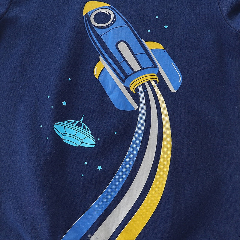 Rocket Graphic Print Sweatshirt