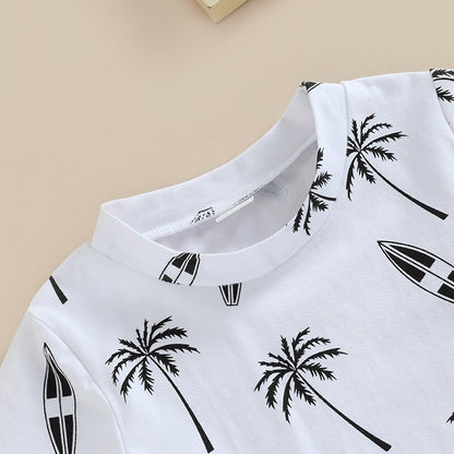 Palm Tree Print Shirt + Shorts