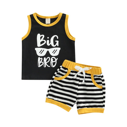 Big Bro Print Tee + Shorts Set