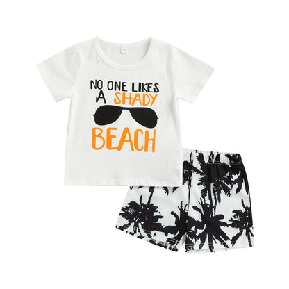 Beach Graphic Print Shirt + Shorts