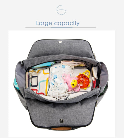 Lekebaby Wide Open Diaper Bag Tote