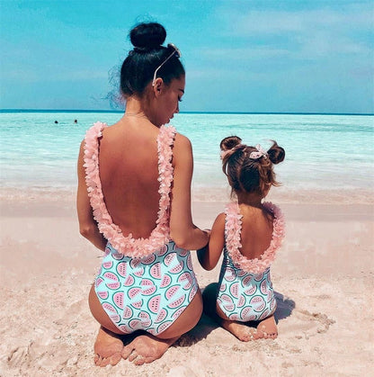 1PC Watermelon Backless Swimsuit